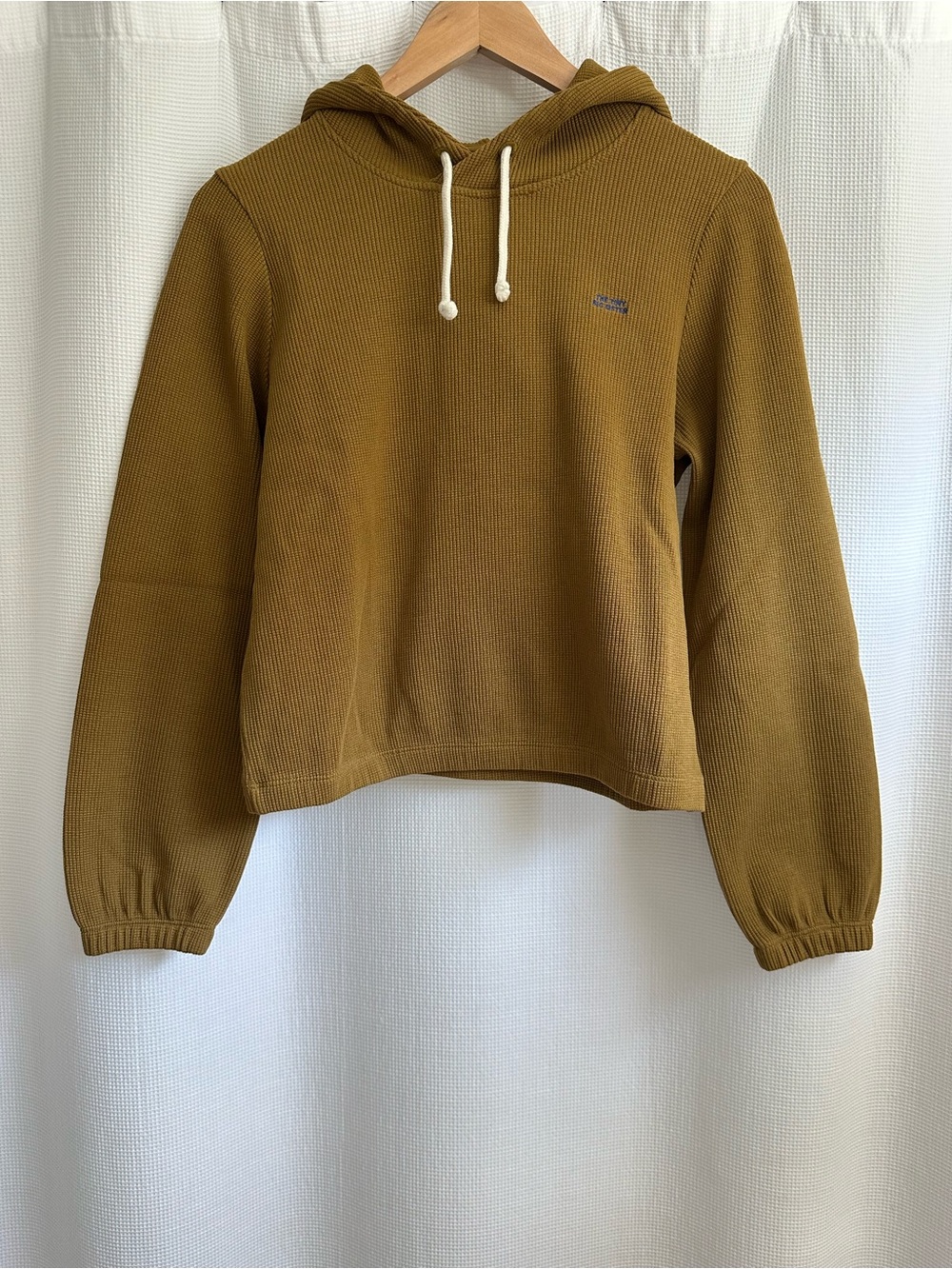 The Tiny Big Sister Hooded Ribbed Pullover Sweater - Mustard, NWOT